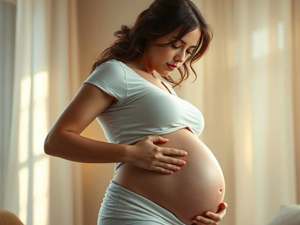 a woman with pregnancy